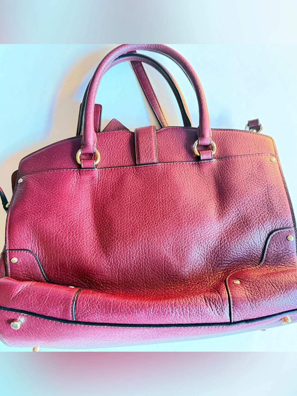 Coach Burgundy Mercer Satchel 2 way bag